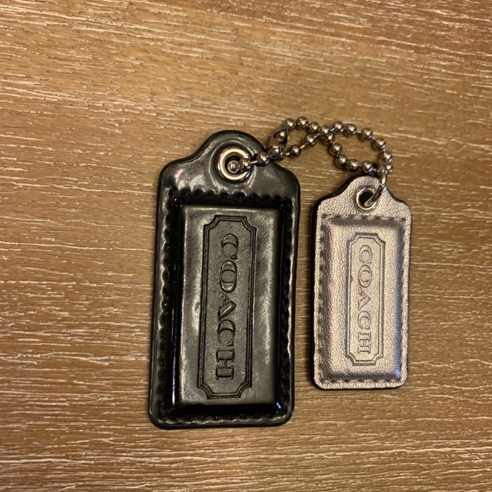 Set of Coach Black and Silver Hang Tags